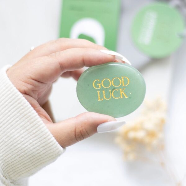 Good luck - Grønn Aventurin lommesten