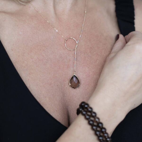 The Crystal Drop Collection - Protection røykkvarts halssmykke