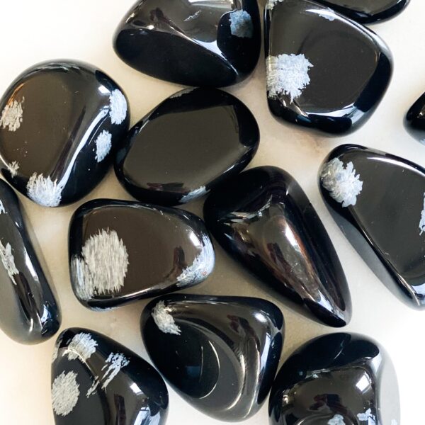 Protection, grounding & growth- Snøfnugg Obsidian enkeltkrystall AA kvalitet