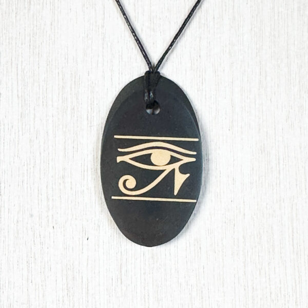 Shungitt pendant - With the eye of Horus