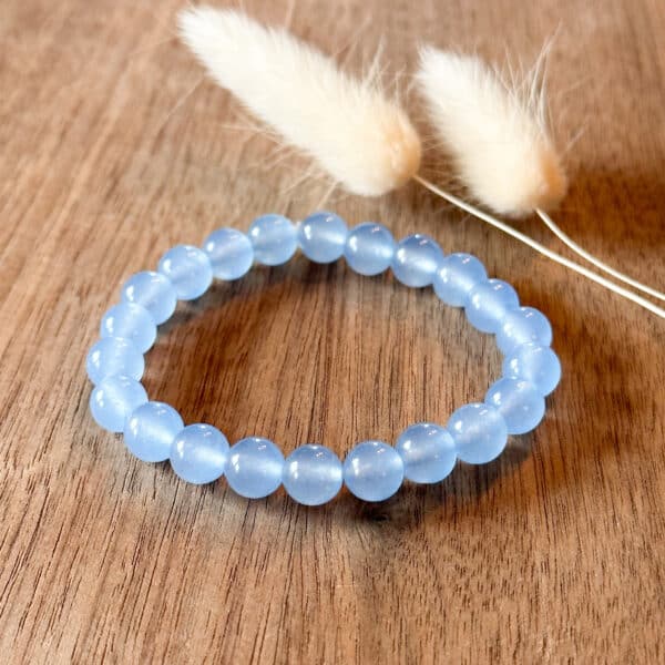 Blue Ocean - Agat krystall armbånd