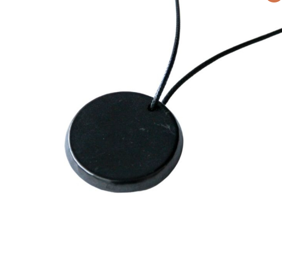 Shungitt halskjede - thick circle