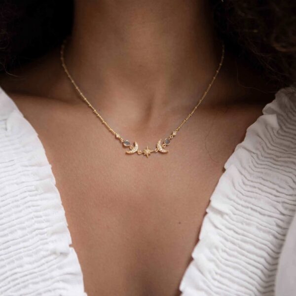 Half moon elegance - Intuition halssmykke med labradoritt