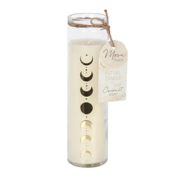 Moon phase ritual candle - Coconut