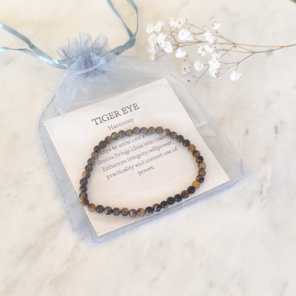 You go girl! - Tigerøye krystall armbånd 4mm