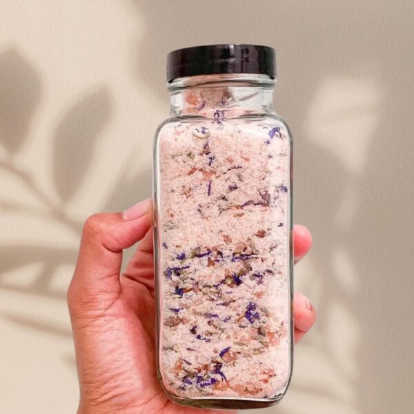 Himalaya- og epson badesalt m/lavendel, rose og klar kvarts