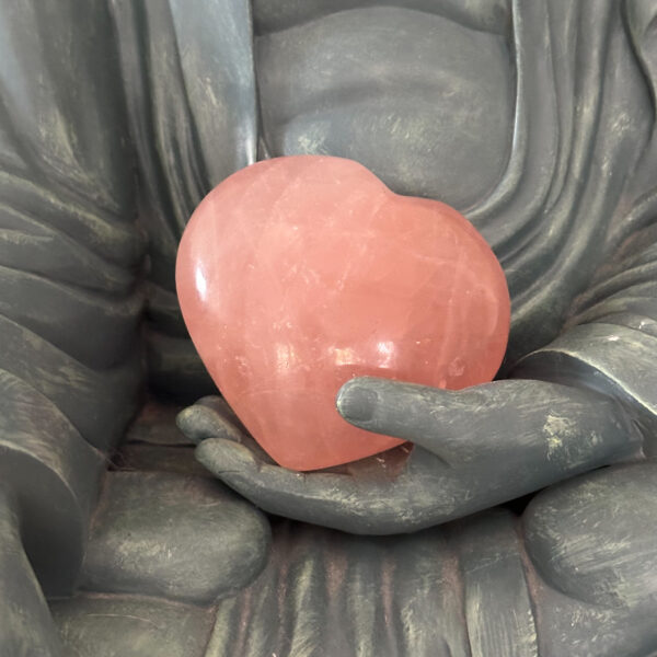 Unconditional love - Rosenkvartshjerte 8cm